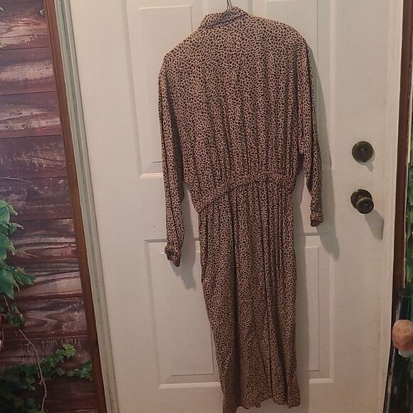 Size 10 Together Brown and Tan Print Midi Dress - Picture 3 of 3